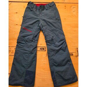 The North Face HyVent Snow Pants Women's Small Short Blue Slate Pink Insulated